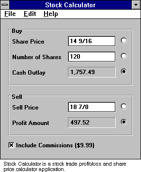 Stock Calculator is a share price and profit/loss calculator application